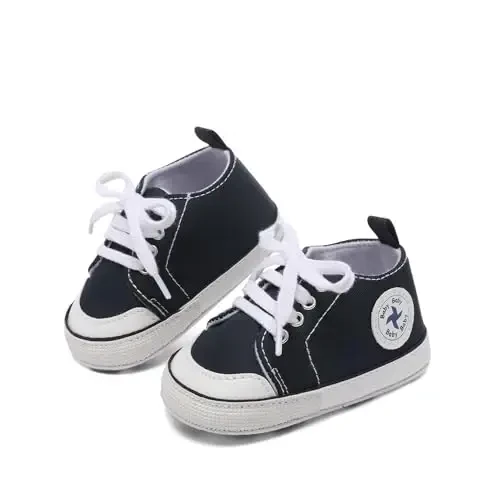 BEIDI Baby Girl Boy Shoes 0-18 Months,Infant Unique Essentials Gifts,Unisex Newborn Doll Slip-on Soft Sole High-top Frist Walking Sneakers - 3
