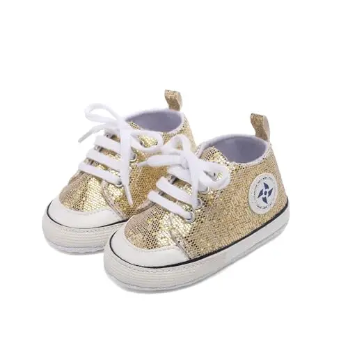 BEIDI Baby Girl Boy Shoes 0-18 Months,Infant Unique Essentials Gifts,Unisex Newborn Doll Slip-on Soft Sole High-top Frist Walking Sneakers - 3