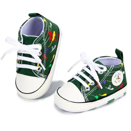 BEIDI Baby Girl Boy Shoes 0-18 Months,Infant Unique Essentials Gifts,Unisex Newborn Doll Slip-on Soft Sole High-top Frist Walking Sneakers - BEIDI (1)