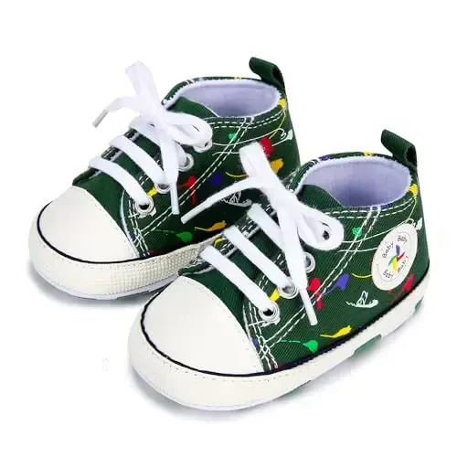 BEIDI Baby Girl Boy Shoes 0-18 Months,Infant Unique Essentials Gifts,Unisex Newborn Doll Slip-on Soft Sole High-top Frist Walking Sneakers - 4