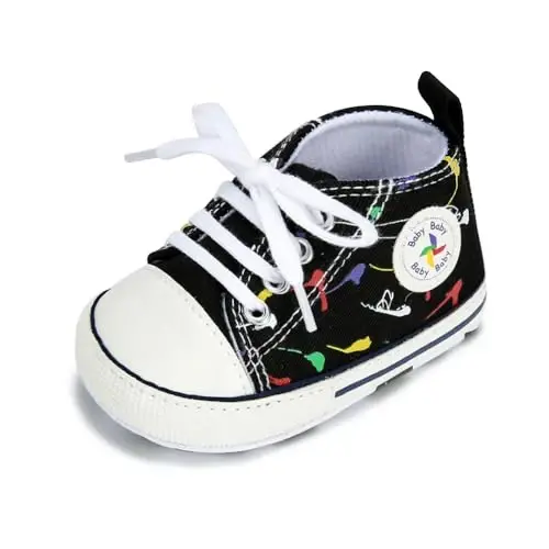 BEIDI Baby Girl Boy Shoes 0-18 Months,Infant Unique Essentials Gifts,Unisex Newborn Doll Slip-on Soft Sole High-top Frist Walking Sneakers 