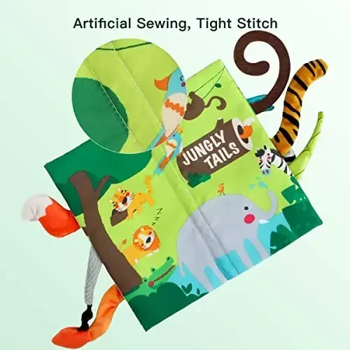 beiens Baby Books Toys, Baby Books 0-6 Months, 3PCS Touch and Feel Cloth Crinkle Soft Books, Toys for 0-3-6-12-18 Months Infant Newborn Baby Boy Girl Shower Gifts Set - 6