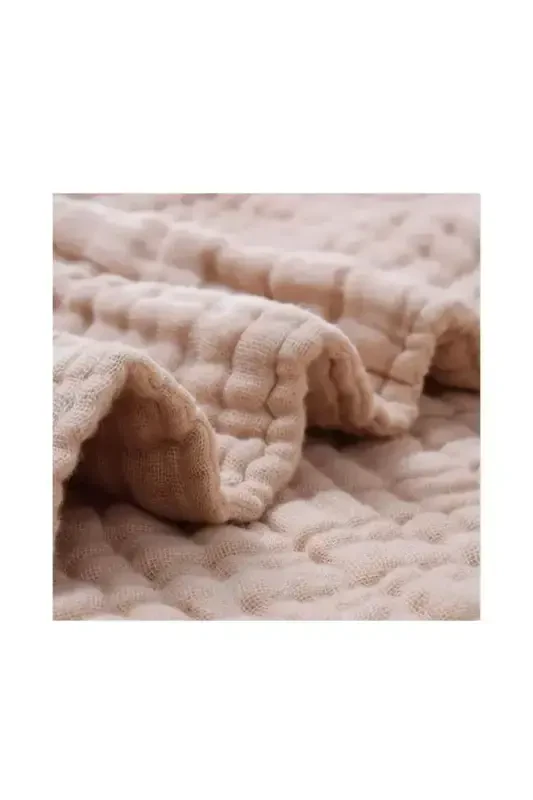 Beige 4-Layer Multipurpose Muslin Swaddle Blanket-Beige - 6