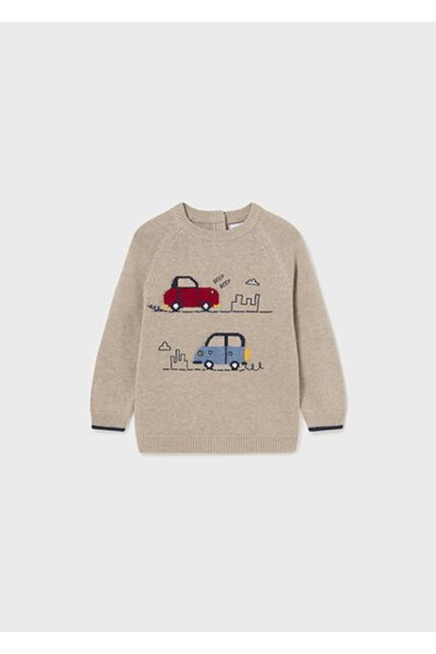 Beige Baby Boy Sweater - 1