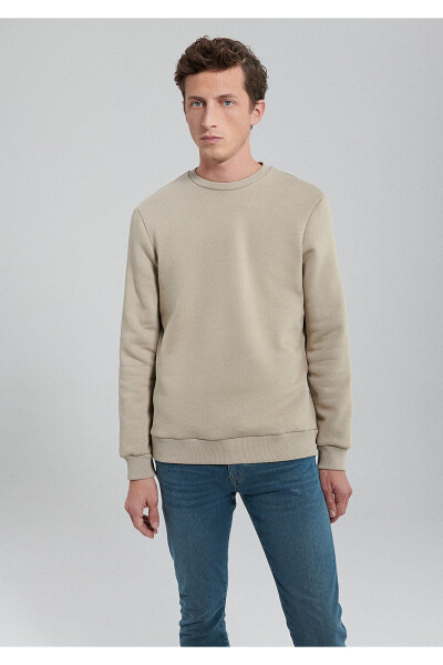 Beige Basic Sweatshirt 0610060-82393 - 3