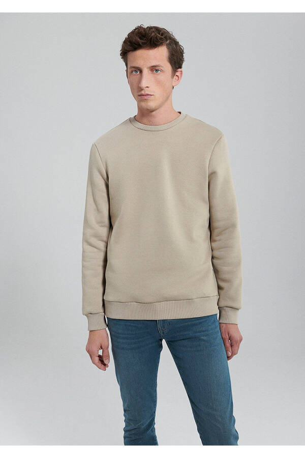 Beige Basic Sweatshirt 0610060-82393 - 3