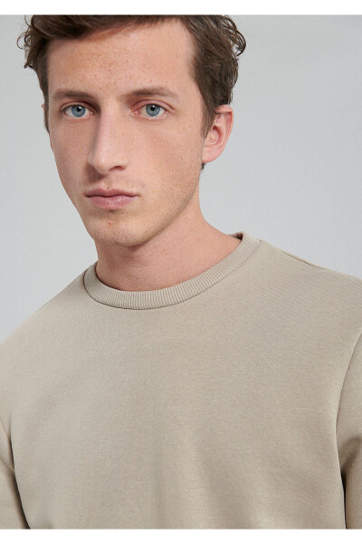 Beige Basic Sweatshirt 0610060-82393 - 5