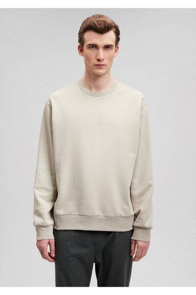 Beige Basic Sweatshirt 0s10108-70187 - 3