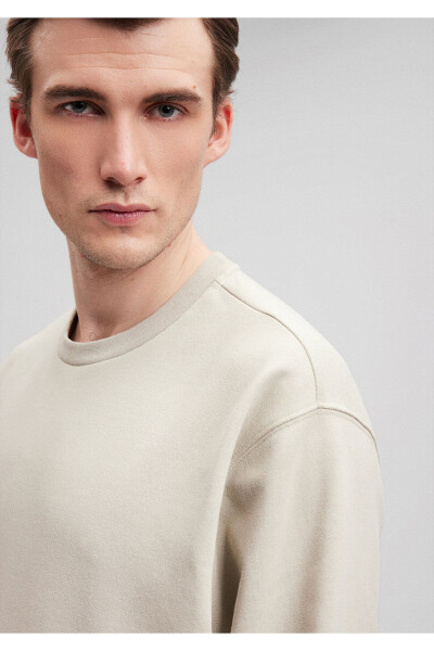 Beige Basic Sweatshirt 0s10108-70187 - 5