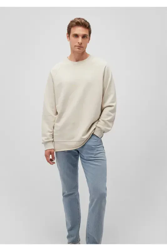 Beige bisiklet yaka sweatshirt, 0S10161-70322 - MAVI