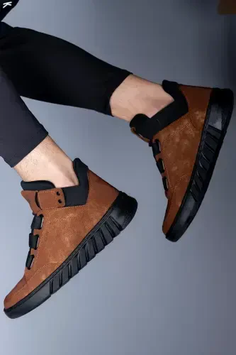 Beige Black Unisex Sneaker Boot 0012383 - 3