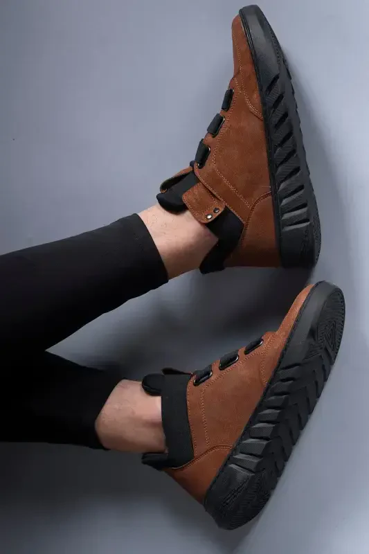 Beige Black Unisex Sneaker Boot 0012383 - 6