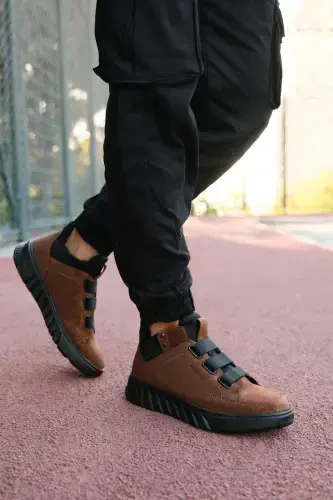 Beige Black Unisex Sneaker Boot 0012383 - 7