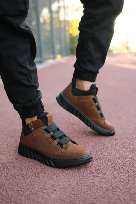 Beige Black Unisex Sneaker Boot 0012383 - 10
