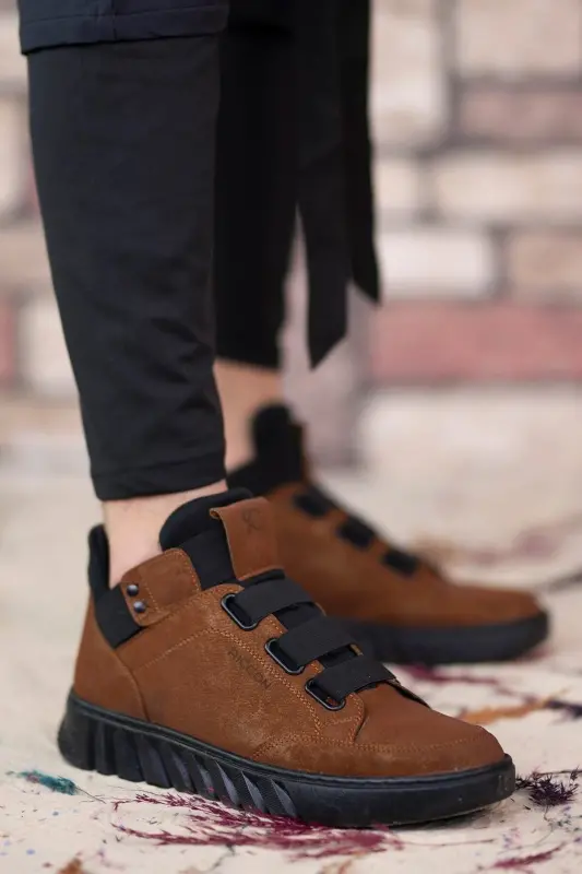 Beige Black Unisex Sneaker Boot 0012383 - 12