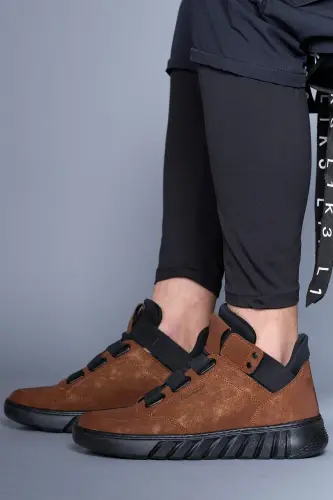 Beige Black Unisex Sneaker Boot 0012383 