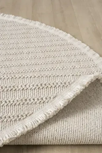 Beige Brown Round Woven Carpet Living Room Kitchen Hallway Runner Woven Machine Carpet 0019 APARTMENT-Beige 31 - 2