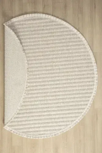 Beige Brown Round Woven Carpet Living Room Kitchen Hallway Runner Woven Machine Carpet 0019 APARTMENT-Beige 31 - 4