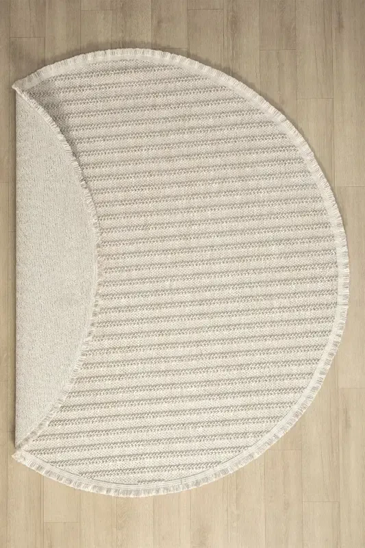 Beige Brown Round Woven Carpet Living Room Kitchen Hallway Runner Woven Machine Carpet 0019 APARTMENT-Beige 31 - 4