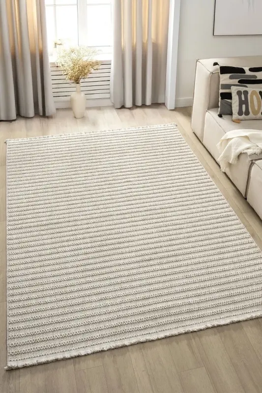 Beige Brown Woven Carpet Rug Living Room Kitchen Hallway Runner Woven Machine Carpet 0019-Beige 20 - 5