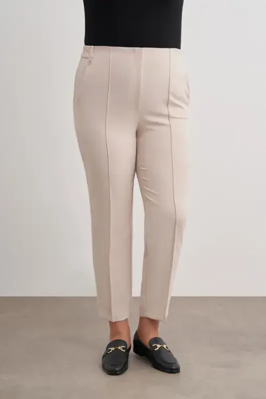 Beige Carrot Pants - 2