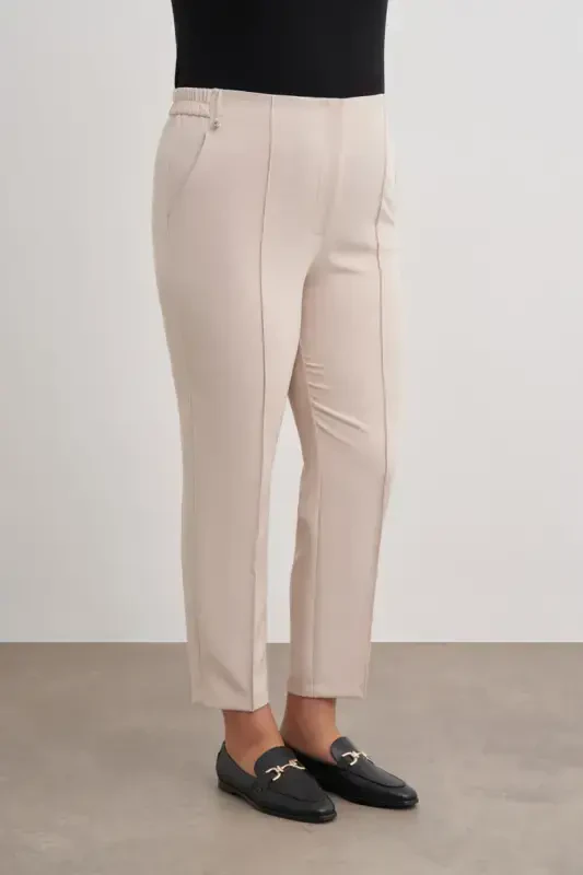 Beige Carrot Pants - 4