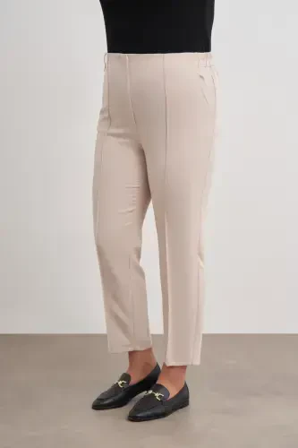 Beige Carrot Pants - 5