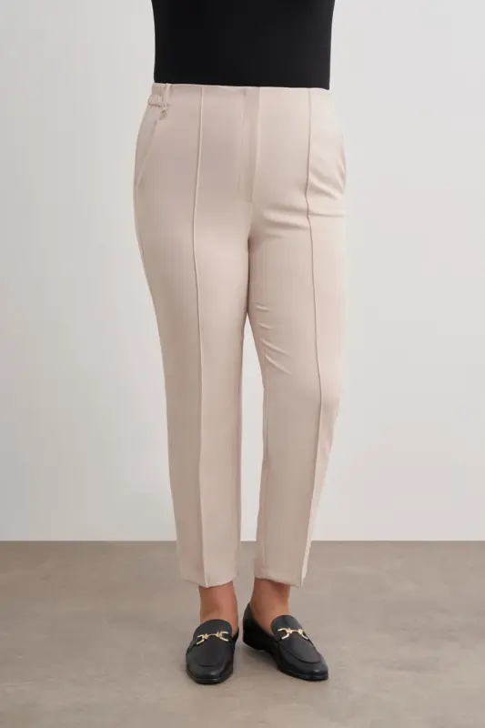Beige Carrot Pants - 2