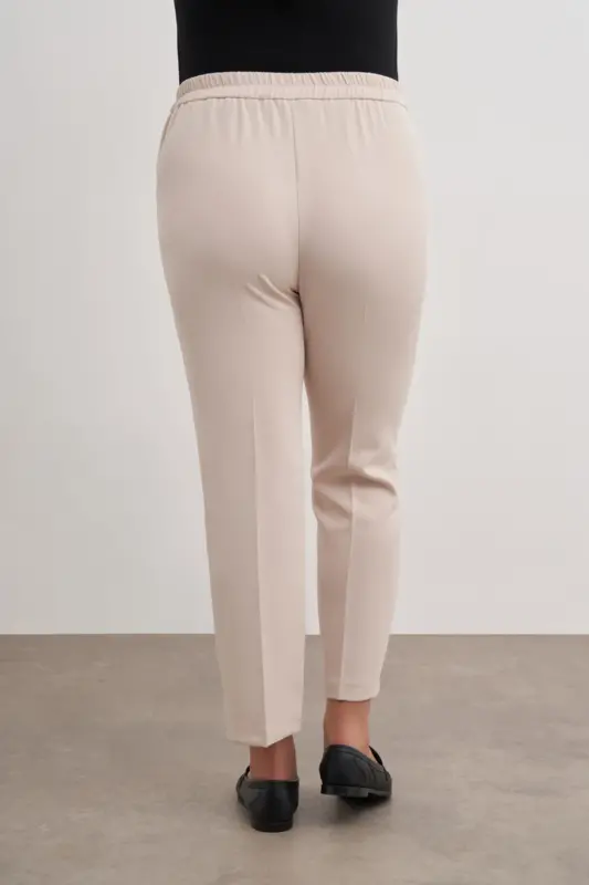 Beige Carrot Pants - 6