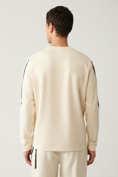 Beige Crew Neck Sweatshirt - 9