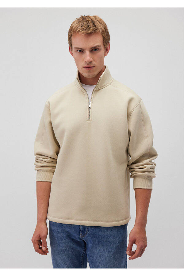 Beige Crewneck Sweatshirt (0S10016-70322) - 2