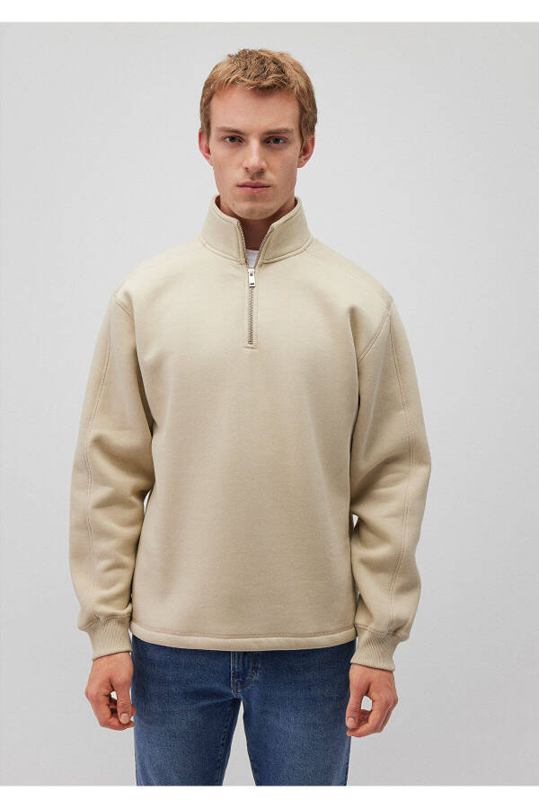 Beige Crewneck Sweatshirt (0S10016-70322) - 3