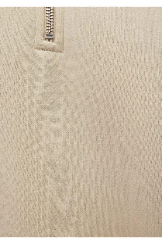 Beige Crewneck Sweatshirt (0S10016-70322) - 6