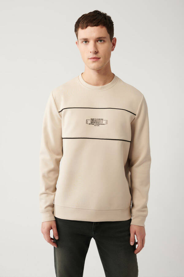 Beige Crewneck Sweatshirt - 9