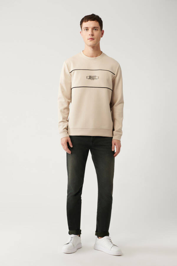 Beige Crewneck Sweatshirt - 12