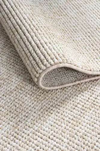 Beige Fringed Modern Woven Carpet Living Room Bedroom Hallway Rug Runner Beige-Beige - ELIZ HOME (1)