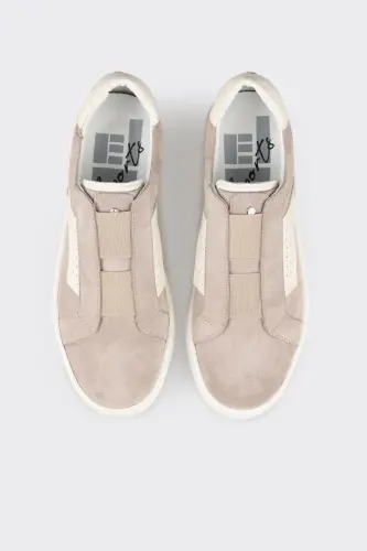 Beige Leather Men's Sneaker - 4