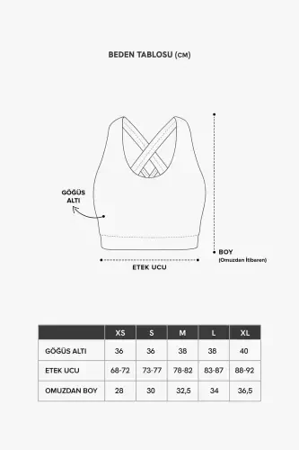 Beige Lightly Supported Back Detailed Padded Sports Bra - 5