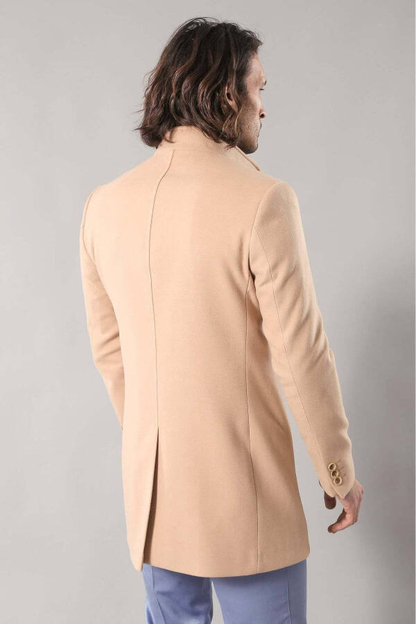 Beige long men's coat - 4