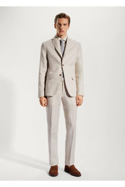 Beige Men's Blazer 57040554 - MANGO MAN