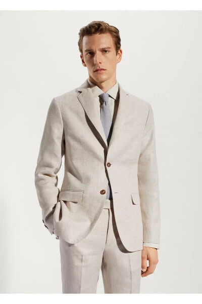 Beige Men's Blazer 57040554 - MANGO MAN (1)