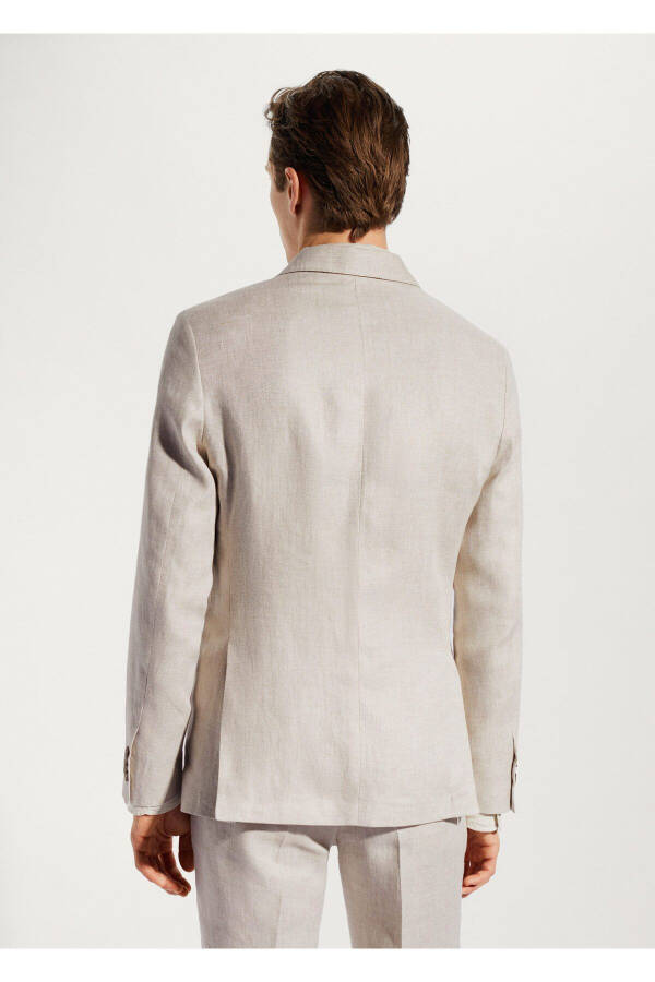 Beige Men's Blazer Jacket 57140554 - 3