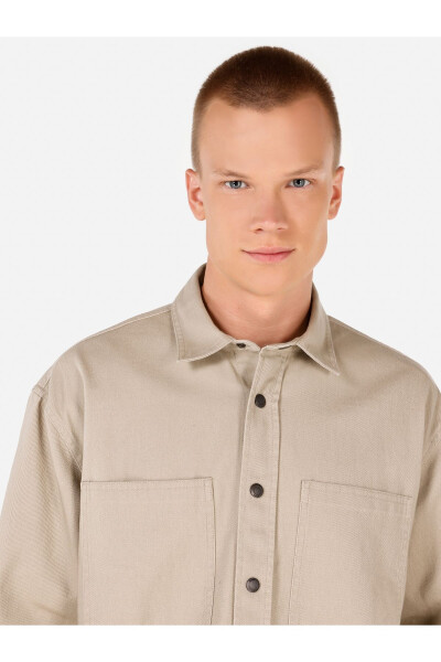 Beige men's shirt - 4