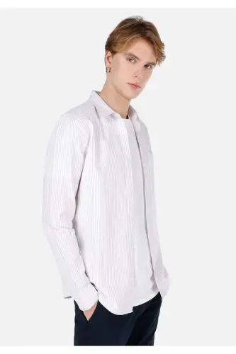 Beige men's shirt - 1