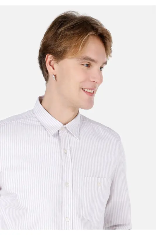 Beige men's shirt - 4