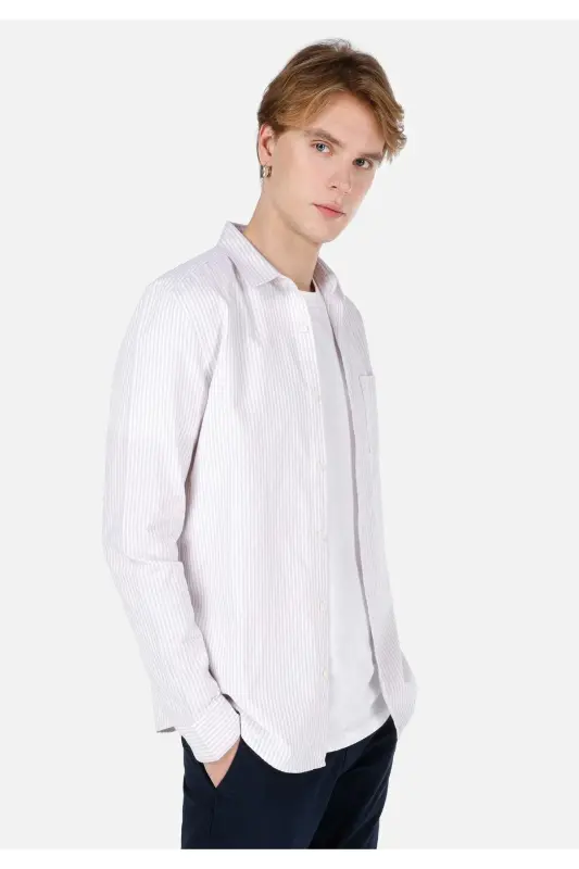 Beige men's shirt - 1