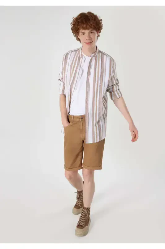 Beige men's shirt - 1