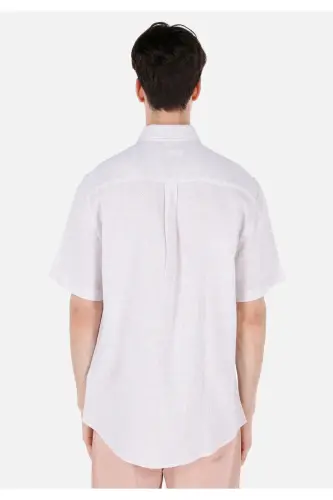 Beige men's shirt, short sleeve. - COLIN’S (1)