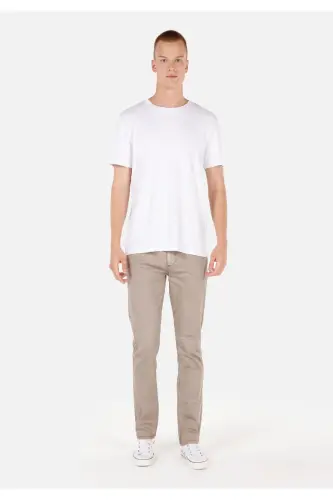 Beige Men's Trousers - 1