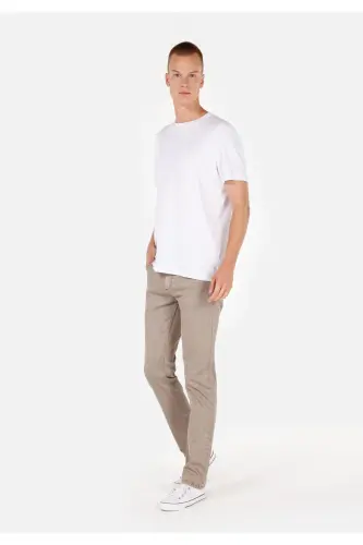 Beige Men's Trousers - 3